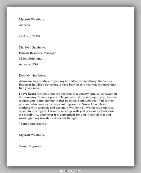 Cover letter relocation sample